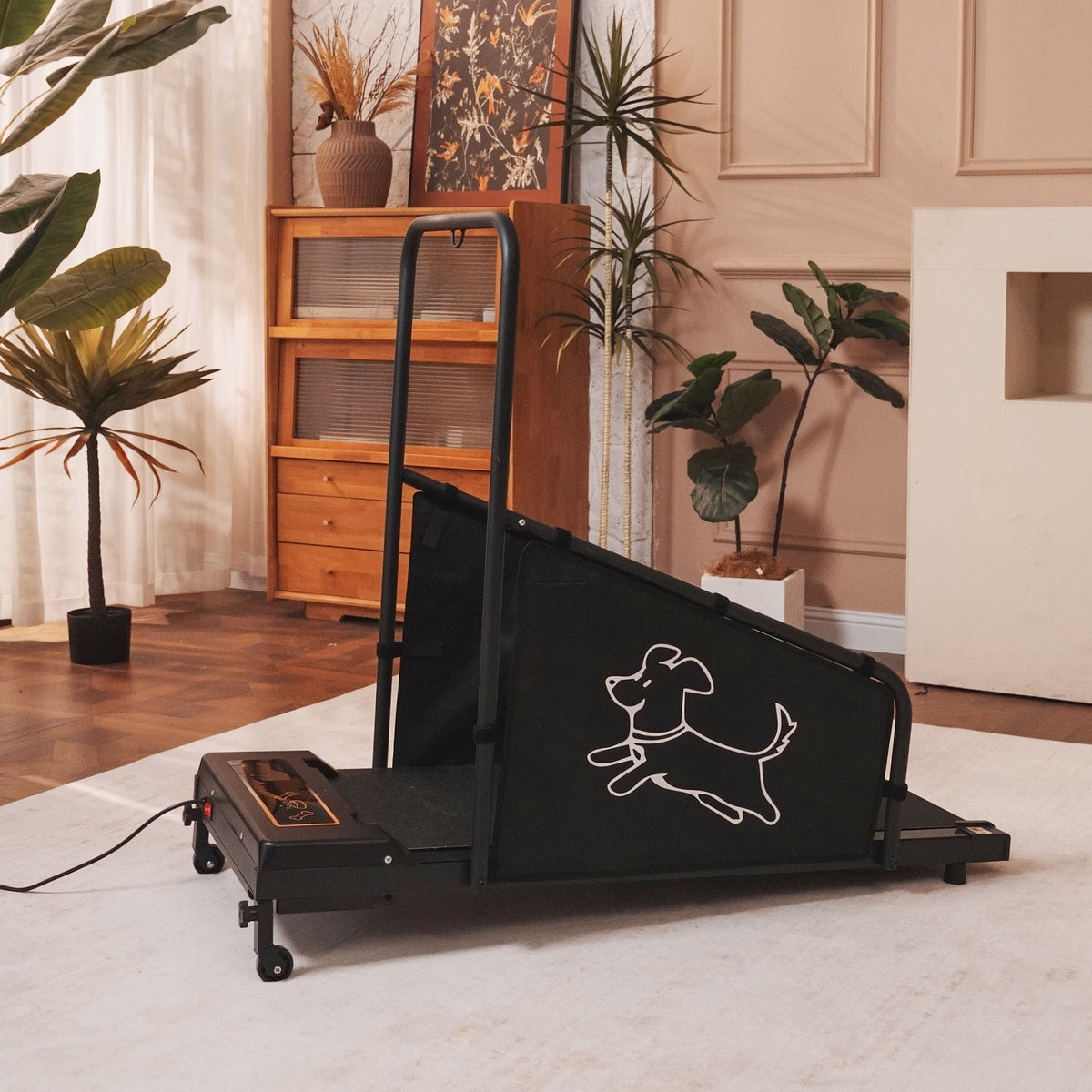Dog Treadmill for Medium Dogs with Non-Slip Belt and Remote Control - Black