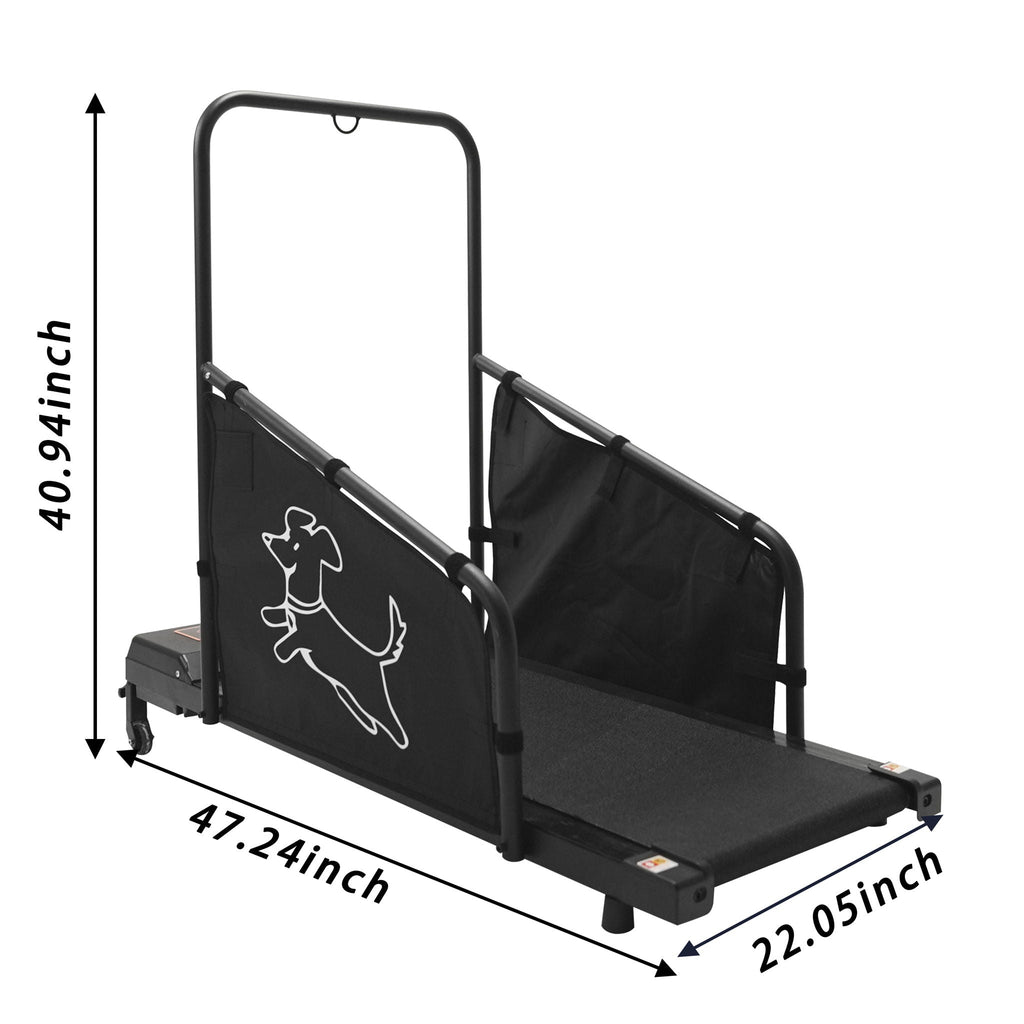 Dog Treadmill for Medium Dogs with Non-Slip Belt and Remote Control - Black